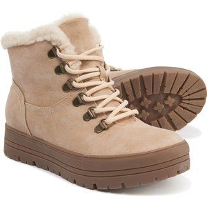 White Mountain Zion Lace-Up Hiking Boot with Faux Fur Size 8